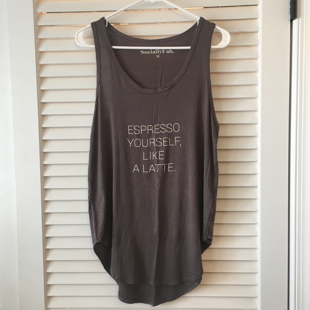 “Espresso Yourself Like a Latte” Top